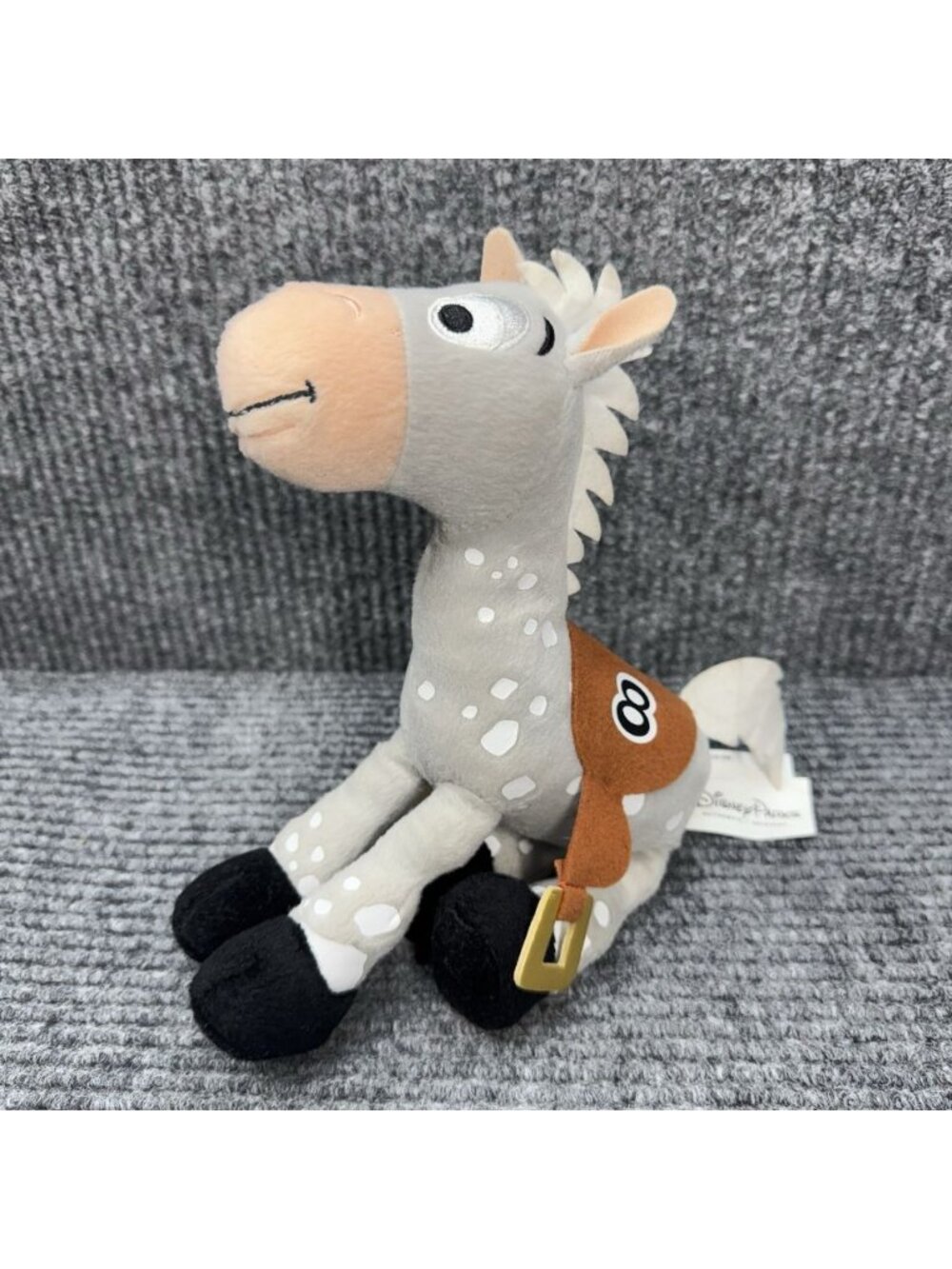 Disney Parks Bullseye Gray Horse #8 Plush Soft Toy Stuffed Animal 9" Toy Story